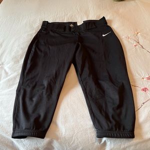 Nike girls black softball pants size L